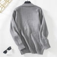 thumbnail image 5 of Idoravan Gray Cardigan for Women Women's Solid Color Botton Fall and Winter Long Sleeve Loose Fashion Sweater Top, 5 of 5