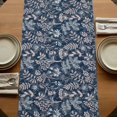 thumbnail image 5 of Table Runners 72 Inches Long Dress Scarves, Dandelion Farmhouse Kitchen Table Runner, Coffee Tablerunners, Navy Blue Flowers Modern Minimalist Spring 14x72 Inch, 5 of 9