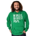 thumbnail image 3 of Worlds Okayest Pops Grandfather Men's Big & Tall Graphic Hoodie Brisco Brands 4X, 3 of 4