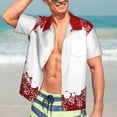 thumbnail image 5 of Lsque Winter Christmas Snowflake pattern Hawaiian Shirt for Men, Unisex Summer Beach Casual Short Sleeve Button Down Shirts-Small, 5 of 9