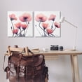 thumbnail image 2 of Stupell Industries Modern Various Faded Pink Flowers 2pc Canvas Art Set, 24 x 24 each, by Albert Koetsier, 2 of 7