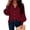 Multicolor (Assorted), variant on Women's Long Sleeve Button Down Shirt with Bishop Sleeves and Cuff Details, Solid Color Collared V-Neck Casual Blouse for Office Work and Vacation Daily Wear