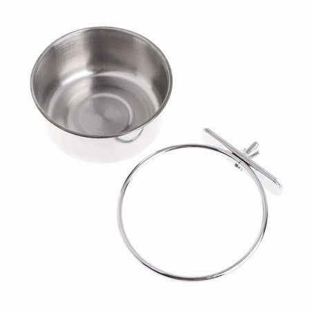 - AkoaDa Stainless Steel Pet Hanging Bowl Feed Cage Cup Bird Parrot Food Water Trend