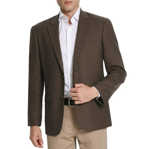 P&L Men's Plaid Sport Coat Classic Fit Stretch Jacket Blazer