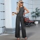 thumbnail image 5 of Trajes de Mezclilla de Dos Piezas para Mujer, Chaleco Sin Mangas, Pantalones Vaqueros de Pierna , Pantalones de Pierna , Ropa Traje Negro y Gris L, 5 of 9