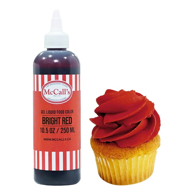 GEL LIQUID FOOD COLOR BRIGHT RED 250 ml, 10.5oz