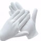 thumbnail image 1 of Guantes de algodón COYAHO blancos, 12 pares, para inspección de servicio, 1 of 7