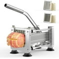 thumbnail image 2 of French Fry Cutter Stainless Steel Potato Slicer : with 2 Replaceable blades (1/2 & 3/8 Inch), Professional Fries Cutter for Potatoes, Carrots, Cucumber, Onion, Yam, 2 of 9