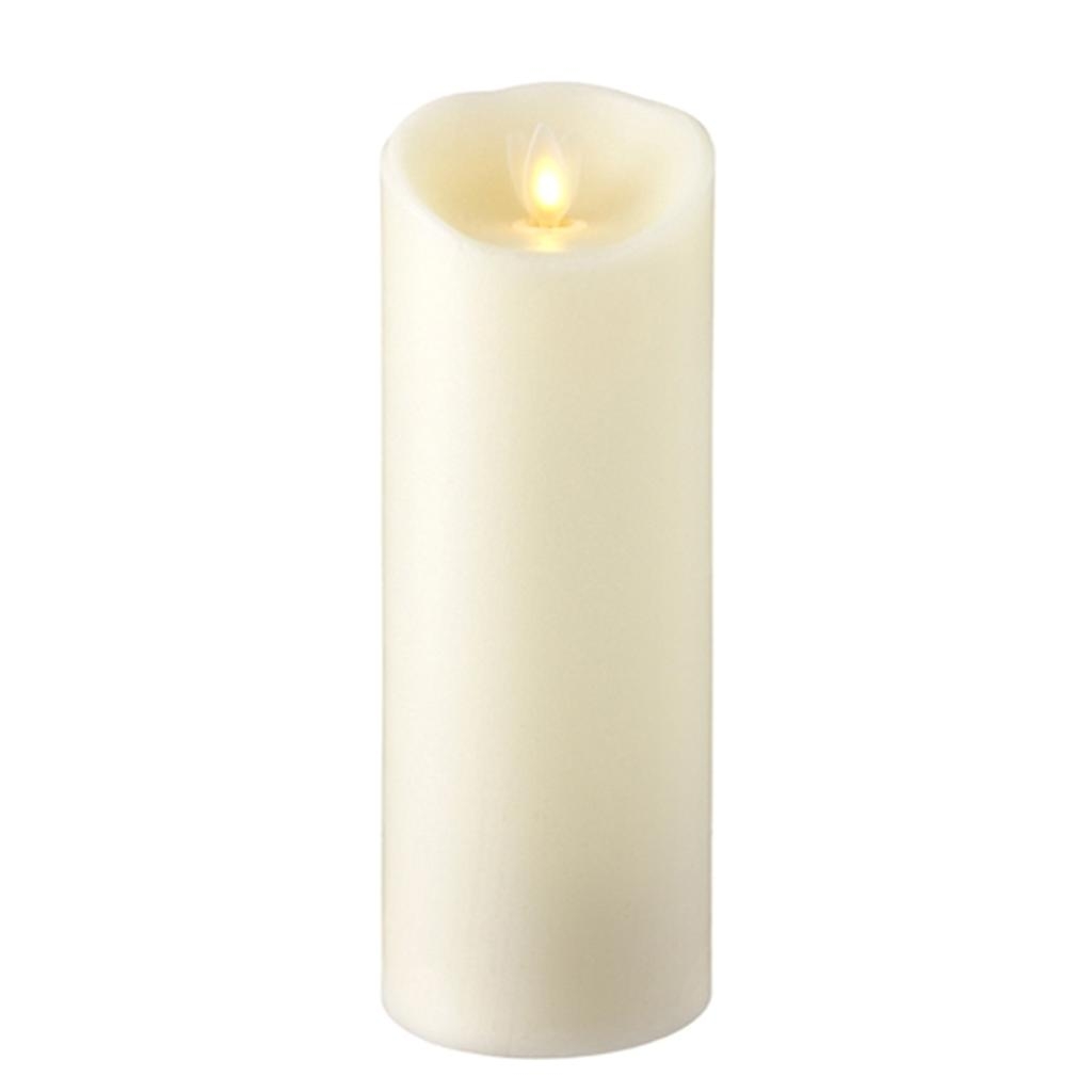 Liown 16195 8" Ivory Vanilla Scent LED Wax Battery Operated Pillar