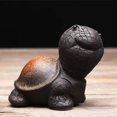thumbnail image 1 of Púrpura Sand Tea Pet Angry Cat Bat Turtle Puppy Figurita, Cute Kungfu Tea Pet Gift para Tea Lover Friend, TUNC Sencillez, 1 of 5