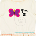 thumbnail image 4 of Inktastic 2nd Birthday I'm Two Girls Butterfly Girls Toddler Dress, 4 of 5