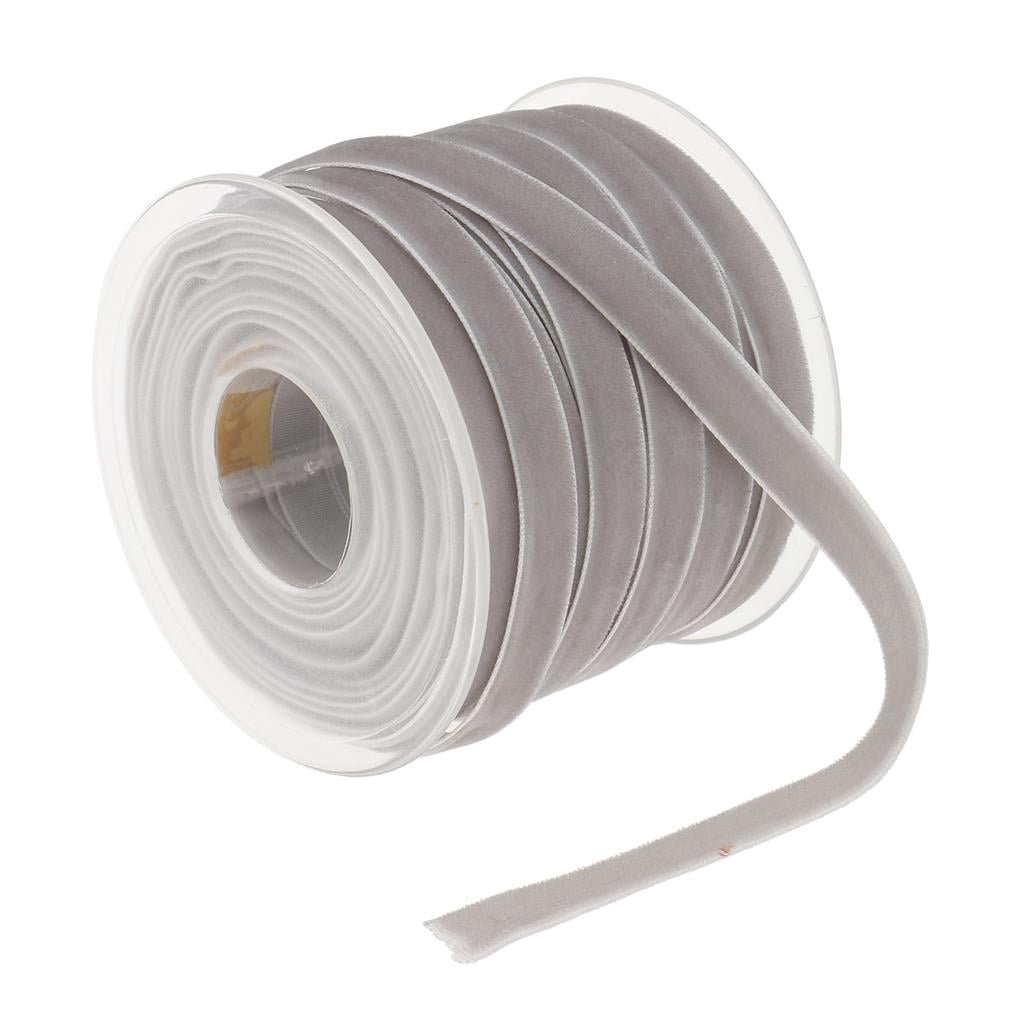 FVDPWYE Serenable 20 Yard 10mm Wide Velvet Ribbon Roll for Crafts grey blue 2 Rolls