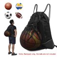 thumbnail image 4 of Mochila de baloncesto deportiva con compartimento para pelotas, amplio espacio de almacenamiento para zapatillas de baloncesto, bolsa de deporte (gris oscuro), 4 of 5