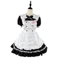 thumbnail image 2 of Puntoco Ropa De Juego Para Mujer, Traje De Mucama Cosplay, Vestido De Princesa, Vestido De Manga Corta Con Cuello Redondo, Negro Xxxl,Regalos Para Mujer Joven, 2 of 4