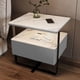 thumbnail image 4 of Smart Wooden Bedside Table Modern Style Bedroom Nightstands with Wireless Charging Bluetooth Speaker Home Storage Side Cabinet My Lux Decor Round, 4 of 18