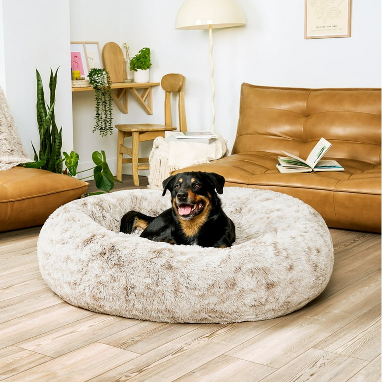 45 Inch Calming Donut Dog Bed, Driftwood, Jumbo photo 3