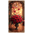 thumbnail image 3 of Red Roses Flower Vase Backdrop Photo Booth Background Romantic Hanging Hearts Wedding Photography Banner Valentines Celebrations Decor Event, 3 of 4