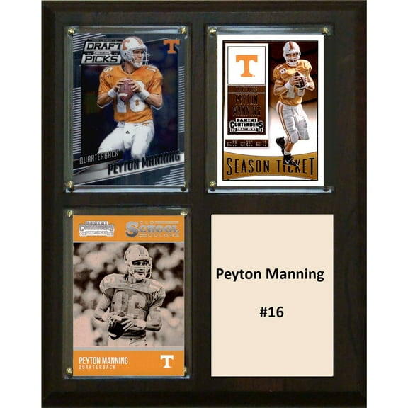 C & I Collectables 810PMANNINGCO 8 x 10 in. Peyton Manning NCAA Tennessee Volunteers Three Card Plaque