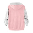 thumbnail image 4 of CYRBOKO Girls Fleece Jackets, Hooded Full Zip Long Sleeve Thermal Winter Coats Pink Size 5-6 T, 4 of 4