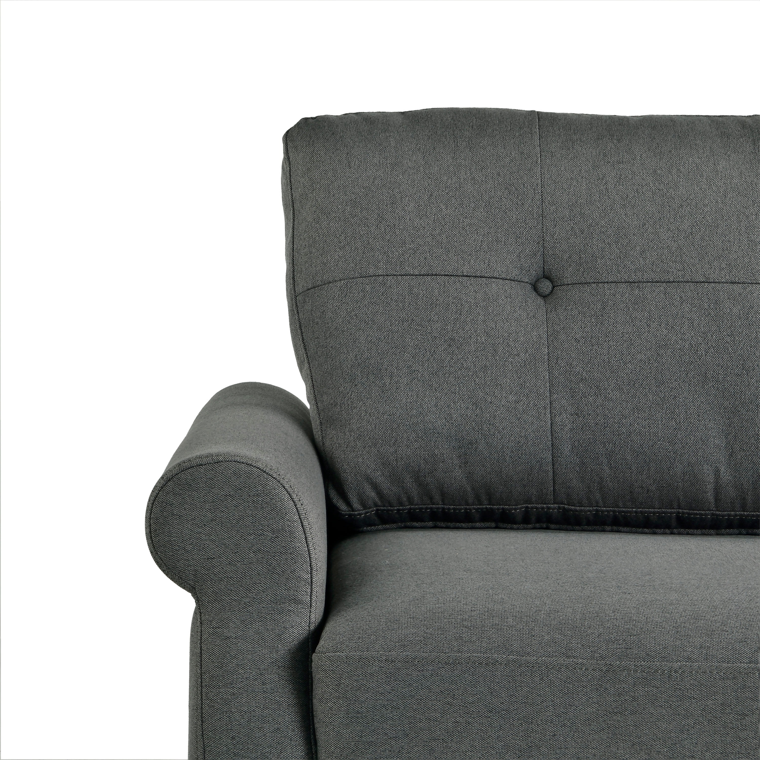 Serta Blythe Traditional Stationary Sofa, Heather Grey Fabric