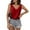 Red, variant on Rigardu Tank Tops For Women V Neck Silk Summer Satin Sleeveless Blouse Basic Camisole Shirts Beige+L
