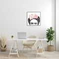 thumbnail image 2 of Stupell Industries Frida With Pink Roses Powerful Full Eyed Portrait, 24 x 24, Designed by Ros Ruseva, 2 of 7