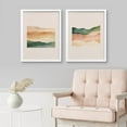thumbnail image 2 of PixonSign Framed Wall Art Rolling Hills in Pastel Tones Posters, Set of 2 Geometric Abstract Modern Art Boho Illustrations Wall Decor, Adhesive Canvas Prints for Home Decor - 8"x10" White, 2 of 5
