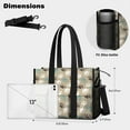 thumbnail image 5 of Teacher Tote Bag,Paw Prints Teacher Utility Tote Bag,Large Work Tote Bags for Women with Multiple Pockets,Top Zipper Closure,13.8x10.6x6.7 Inch, 5 of 5