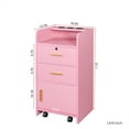 thumbnail image 7 of Locking Beauty Salon Storage Cabinet, Salon Stations with Locking Drawers & 3 Hair Dryer Holders, Bathroom Beauty Salon Cabinet Hair Styling Equipment Salon Storage Furniture for Hair Stylist, Pink, 7 of 7