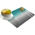 thumbnail image 2 of Gradient Turquoise Gray Grey Abstract Art Placemats for Dinning Table Set of 4 Waterproof Cloth Table Mats, Cotton Linen Place Mats Fabric Dinner Mat Easy Clean Farmhouse Resistant Holiday Table Decor, 2 of 6