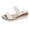 A White, variant on Women's Sandals Open Toe Double Band Stacked Shoes Work Dressy Sandals Casual Daily Wear