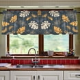 thumbnail image 7 of Ryvnso Turtle and Leaf Curtains Sets Short Curtain Rod Pocket Half Window Cafe Farmhouse Tier 2 Panels 57"W x 24"L, 7 of 7