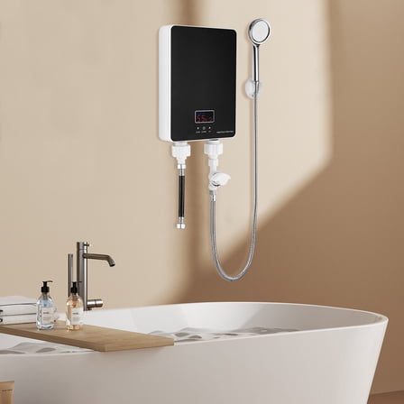 6000W Tankless Water Heater Electric Water Heater for bathroom W/ Shower Head For Kitchen, Bathroom