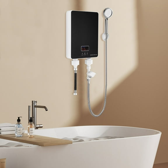 6000W Tankless Water Heater Electric Water Heater for bathroom W/ Shower Head For Kitchen, Bathroom