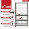 thumbnail image 3 of Origami R2 Series Folding Steel Adjustable Shelving Storage Rack, 2 Pack, Black, 3 of 12