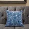 thumbnail image 5 of Paisley Leaf Geo Duo Indoor/Outdoor Pillow in Muted Blue White 28x28, 5 of 5