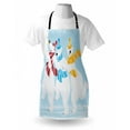 thumbnail image 3 of Bear Apron Christmas Time at North Pole Theme Three Funny Characters with Scarves and Trumpet, Unisex Kitchen Bib Apron with Adjustable Neck for Cooking Baking Gardening, Multicolor, by Ambesonne, 3 of 3