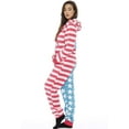 thumbnail image 2 of #followme American Flag Adult Onesie Pajamas (Women's Flag - Pink, XX-Large), 2 of 3