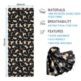 thumbnail image 2 of 70x26 Inch Yoga Towel, Sweat Absorbent Non-Slip Mat for Hot Yoga, Pilates & Fitness,Dog Breed Paw Print Black Pattern, 2 of 5