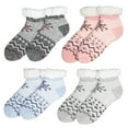 thumbnail image 5 of ONE PAIR Snuggle Feet Women's Ultra Soft Sherpa Fleece Lined Slipper Socks, Comfy Booties With Grippers, Warm Winter Socks, 5 of 7