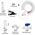 thumbnail image 2 of HWZWT 10 Metre Water Inlet Pipe Universal Connection Set for 1/4 (6.35 mm) Inch OD RO Water Filter Fridge with Hose Cutter, I + L + T + Y Shape Quick Connector Inline Shut-off Valve, 2 of 5