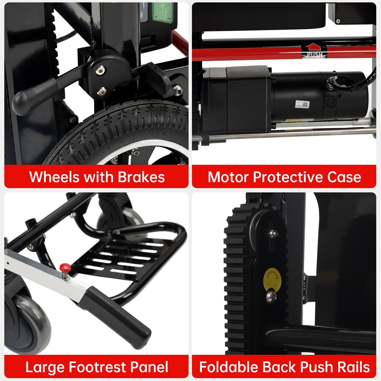 ARTUDATECH Portable Electric Chair Climbing Wheelchair large wheel 440 lb limit,Track Climbing Wheelchair Heavy Duty Assist Track Stair Chair for Adults Seniors