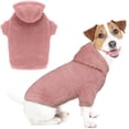 thumbnail image 1 of Sudadera con capucha para perros, fuzzy, de forro polar sherpa, cálido para perros de tamaño mediano, 1 of 7