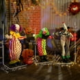 thumbnail image 3 of Outsunny Life Size Halloween Animated Clown, Stackable Halloween Props, 3 of 10