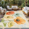 thumbnail image 3 of Fsddascl Vintage Spring Floral Outdoor Rug for Patio/Deck/Porch, Non-Slip Large Area Rug 4 x 6 Ft, Watercolor Elegant Summer Flowers Indoor Outdoor Rugs Washable Area Rugs, Camping Rug Carpet, 3 of 5
