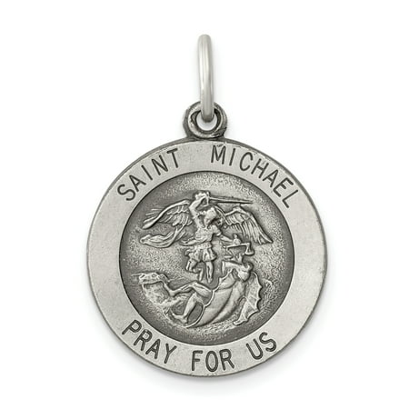 Sterling 925 Charm Pendant - 925 Sterling Silver Saint Michael Medal Pendant Charm Necklace Religious Patron St For Women