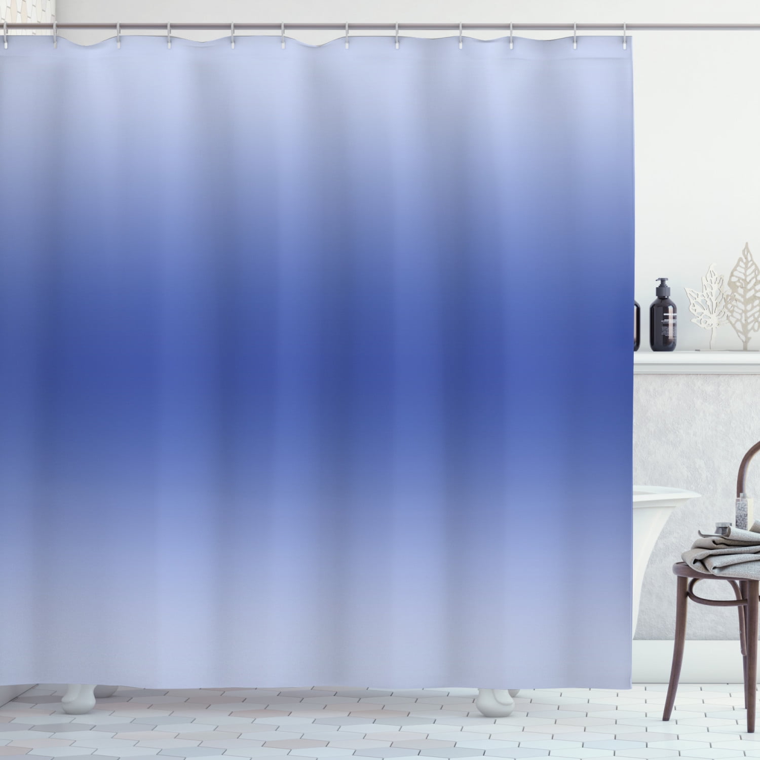 Ombre Shower Curtain, Clear Skies on a Summer Day Inspired Themed Sky