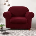 thumbnail image 2 of CHUN YI Stretch 2-Piece Checks Sofa Cover with Cushion Cover Slipcover, 2 of 6