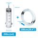 thumbnail image 1 of Jeringa reutilizable de gran capacidad, bomba de medición con manguera de 50cm y 100cm, inyector de succión lavable de tinta para aceite y agua fluida, 550-100 ml, 1 of 5
