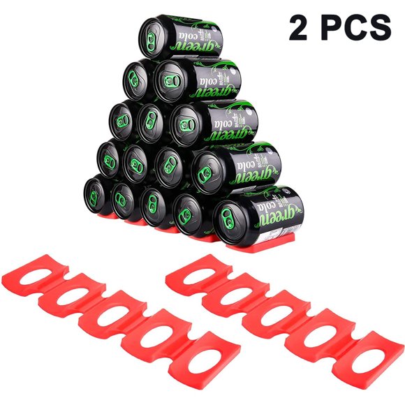 Silicone Wine Stacker Foldable Beer Can Rack Space Saver Wine Bottle Holder Fridge Tray Mat Red